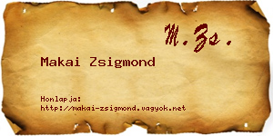 Makai Zsigmond névjegykártya