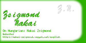 zsigmond makai business card